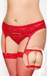 Garterbelt 3305 - Plus Size - red